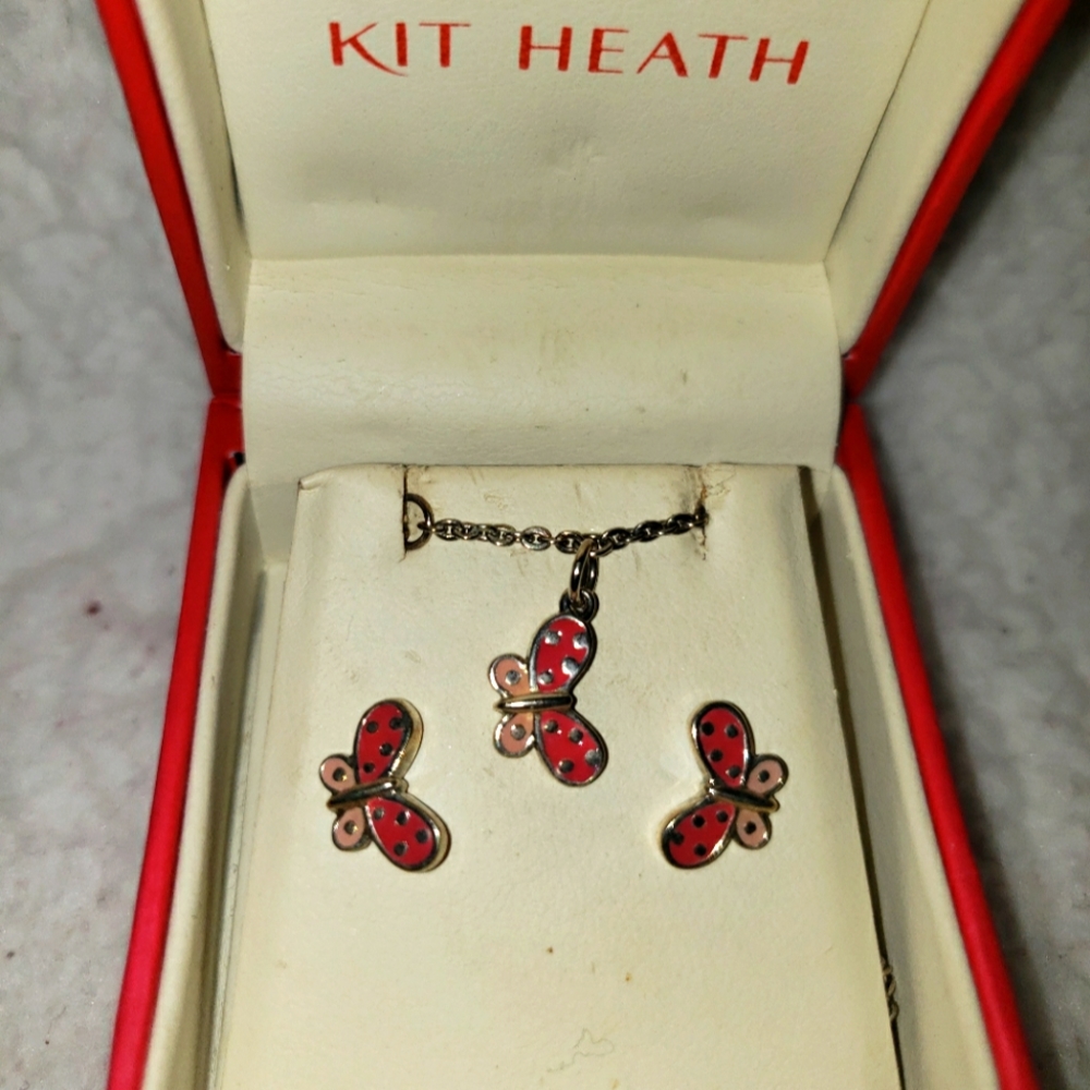 Child's Sterling silver Butterfly Bracelet & Earrings set from Kit Heath
